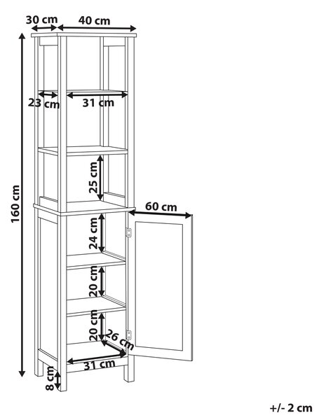 Skříňka do koupelny ALAMOS 40 cm Bílá