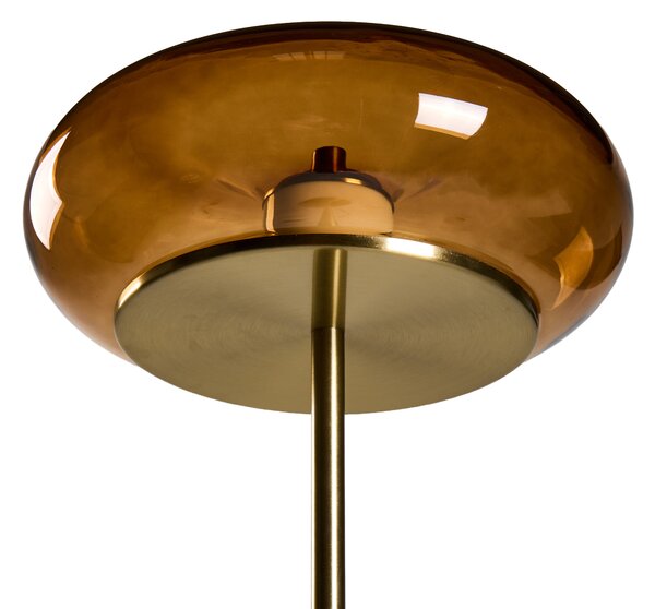 LED stojací lampa NITH se stmívačem Sklo Hnědá