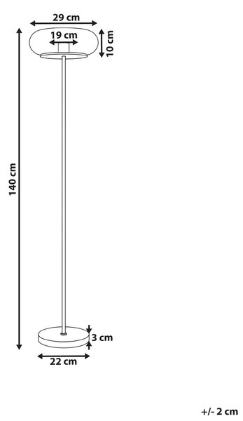 LED stojací lampa NITH se stmívačem Sklo Šedá