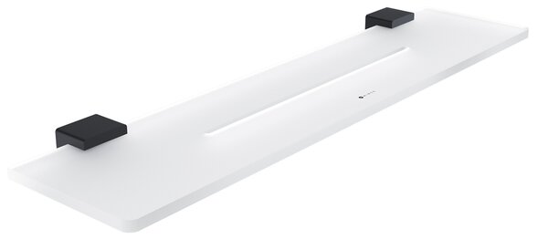 Nimco Kibo police do koupelny s otvory, černá matná, 50 cm Ki-X450-90