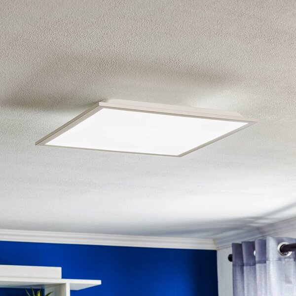JUST LIGHT. GmbH LED stropní svítidlo Fleet se senzorem 44,5x44,5cm, Bílá / opál, Chodba, kov, Moderní