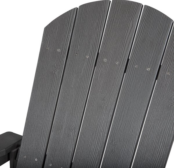 Zahradní houpací křeslo ADIRONDACK Tmavě šedá