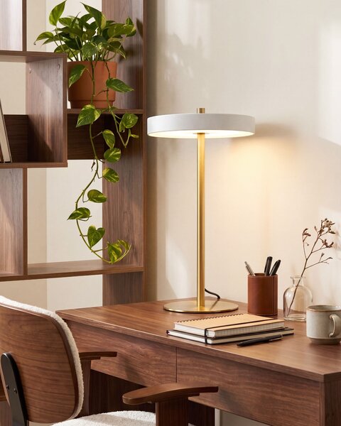 LED stolní lampa EVENLODE se stmívačem Kov Bílá