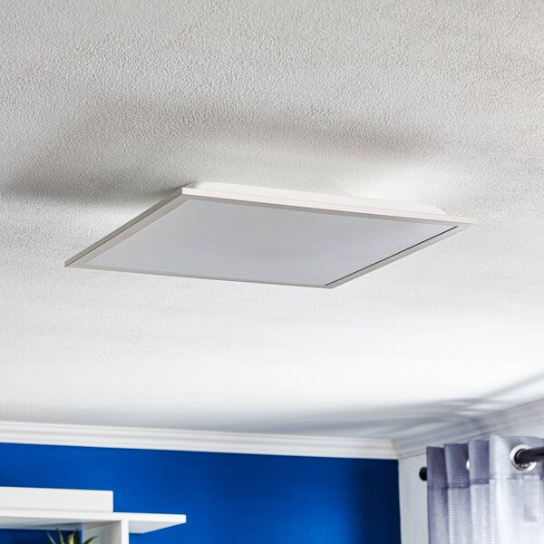 JUST LIGHT. GmbH LED stropní svítidlo Fleet se senzorem 44,5x44,5cm, Bílá / opál, Chodba, kov, Moderní