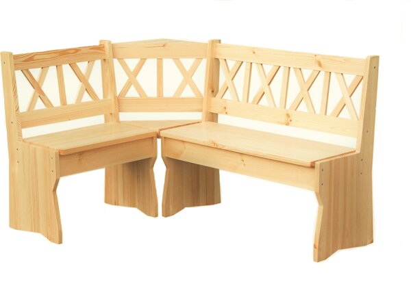 NR108 jídelní rohová lavice masiv borovice Drewmax (Kvalitní nábytek z borovicového masivu)