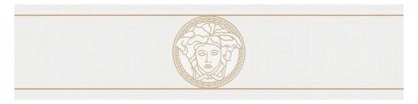 A.S. Création | Vliesová bordura na zeď Versace 93522-3 | 13,3 cm x 5 m | bílá, zlatá