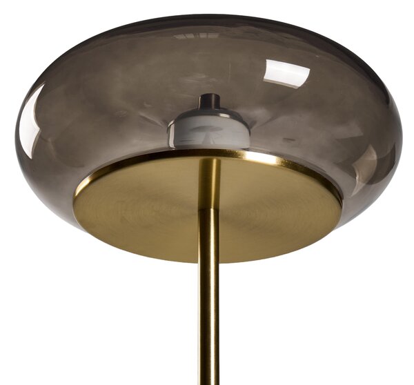 LED stojací lampa NITH se stmívačem Sklo Šedá
