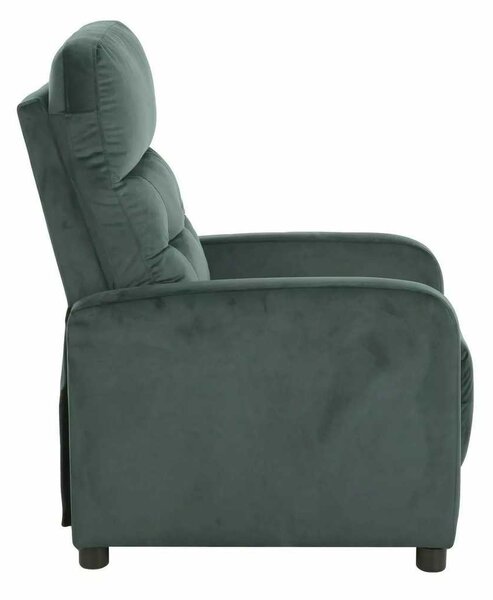 Polohovací křeslo Lennox Velvet, zelená