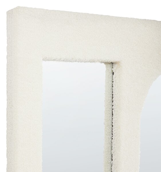 Zrcadlo MARCIGNY 70 cm 100 cm Buklé Krémově bílá