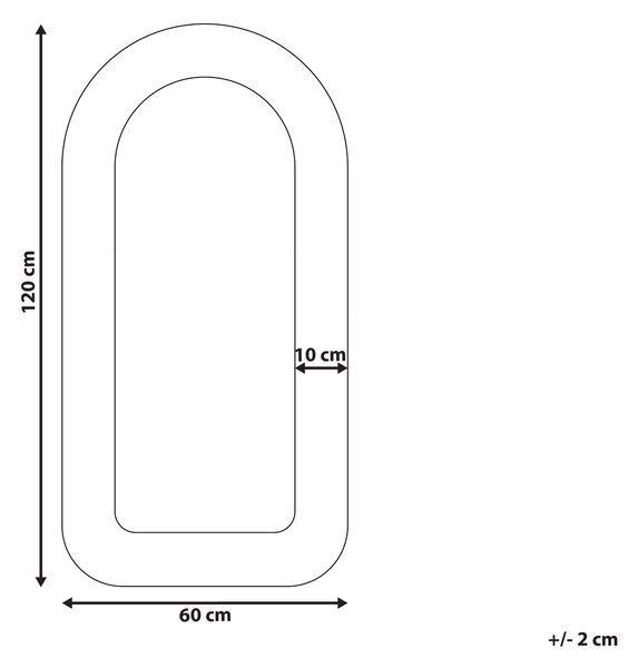 Zrcadlo CERVON 60 cm 120 cm Buklé Taupe