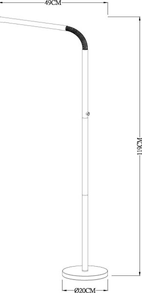 Lucide 36712/04/30 - LED Stmívatelná stojací lampa GILLY LED/6W/230V 2700K