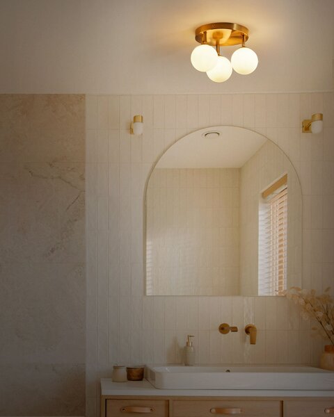 Stropní světlo MAVILLA Sklo Mosazná