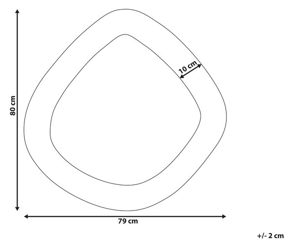 Zrcadlo EPIRY 79 cm 80 cm Buklé Světle hnědá