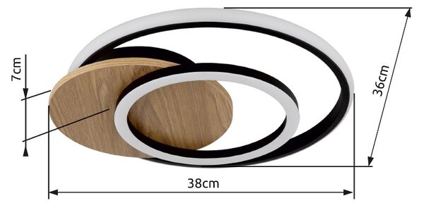 Globo GLB67331-24 LED přisazené stropní svítidlo JULIO | 24W integrovaný LED zdroj | 1100lm | 3000K