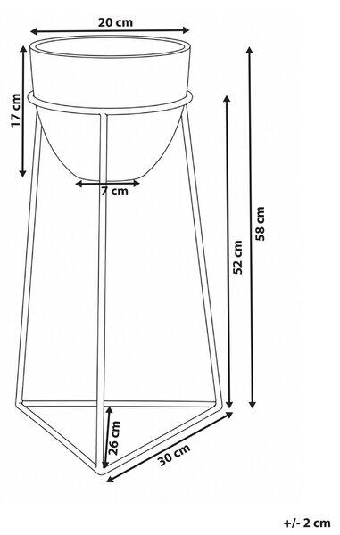 Květináč na stojanu LIPARIS 30 cm Kov Bílá