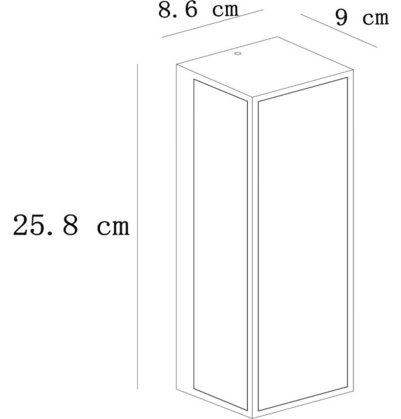 Lucide 15802/01/30 - Venkovní nástěnné svítidlo DUKAN 1xE27/15W/230V IP65
