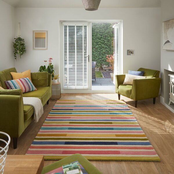 Flair Rugs Ručně všívaný kusový koberec Illusion Piano Pink/Multi - 120x170 cm