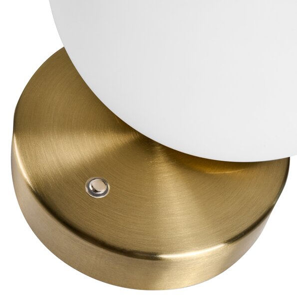 LED nástěnná lampa TEIFI se stmívačem Sklo Bílá