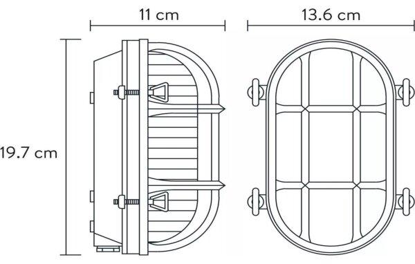 Lucide 11891/20/02 - Venkovní nástěnné svítidlo DUDLEY 1xE27/40W/230V IP65