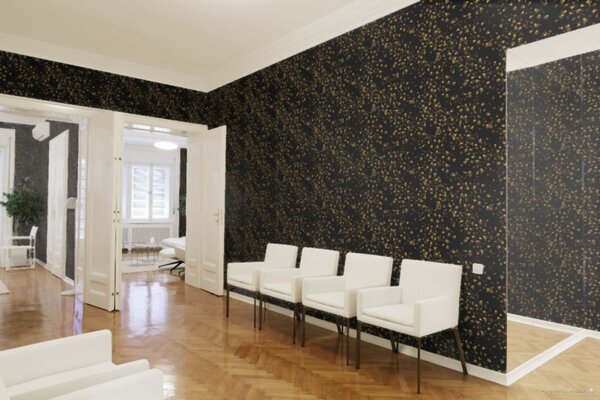 A.S. Création | Vliesová tapeta na zeď Versace 93585-4 | 0,70 x 10,05 m | zlatá, černá
