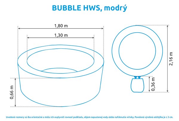 Intex | Vířivý bazén Pure Spa - Bubble HWS, modrý | 11400275