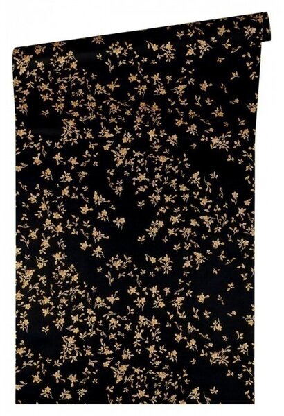 A.S. Création | Vliesová tapeta na zeď Versace 93585-4 | 0,70 x 10,05 m | zlatá, černá