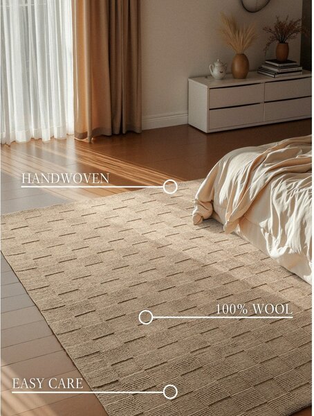 Hnědý ručně tkaný vlněný koberec 120x170 cm Scala – Villeroy&Boch