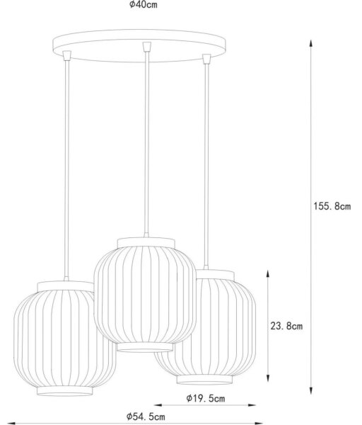 Lucide 13435/03/31 - Lustr na lanku GOSSE 3xE27/40W/230V porcelán