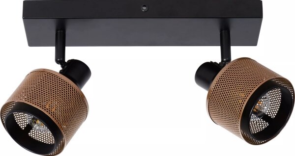 Lucide 77980/02/30 - Bodové svítidlo RAFA 2xE14/40W/230V černá/bronz