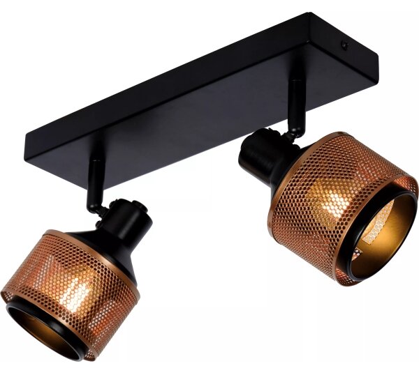 Lucide 77980/02/30 - Bodové svítidlo RAFA 2xE14/40W/230V černá/bronz