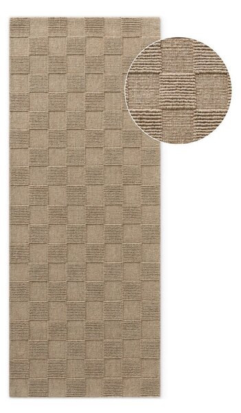 Hnědý ručně tkaný vlněný běhoun 80x200 cm Scala – Villeroy&Boch