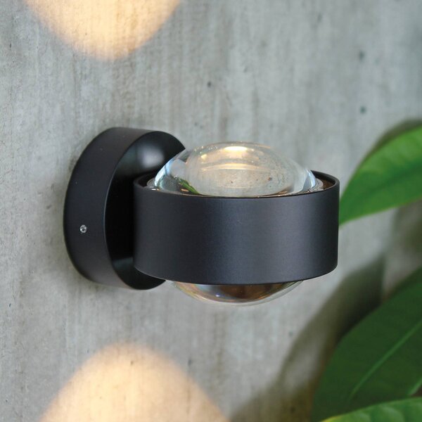 Top Light Puk Mini Wall, G9, čirá skla, matná černá, stmívatelný, Černá, Obývací pokoj / jídelna, kov, Design