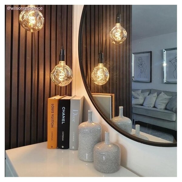 Creative cables LED žárovka smoky deformovaná G145 spirálové vlákno 5W E27 stmívatelná 2000K