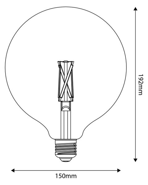 Creative cables LED žárovka E27 CRI95 G150 7,2W 2700K stmívatelná