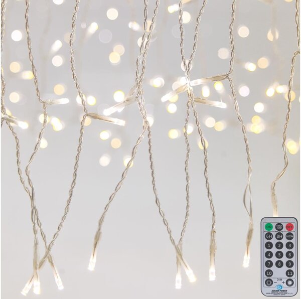 LED Stm. venk. závěs CURTAIN 360xLED/8,4W/230V 2x2 m IP44 teplá bílá +DO