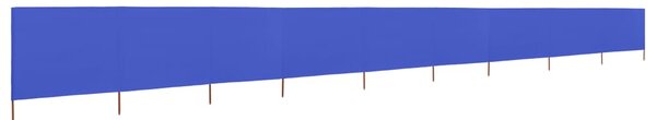 9dílná zástěna proti větru textil 1200 x 80 cm azurově modrá