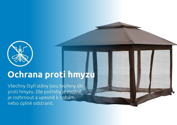 Marimex | Zahradní altán Marimex Vista 3x3 m - hnědý | 10970572