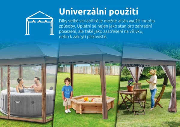 Marimex | Zahradní altán Marimex Vista 3x3 m - hnědý | 10970572