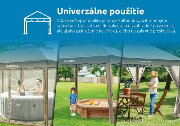 Marimex | Zahradní altán Marimex Vista 3x3 m - béžový | 10970574