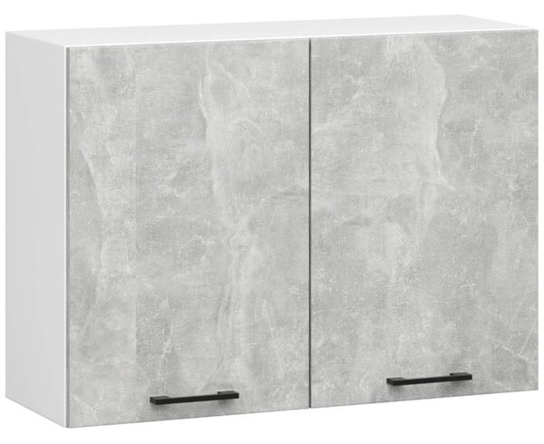 Rovná kuchyňská linka 240 cm VERMINA - beton / bílá