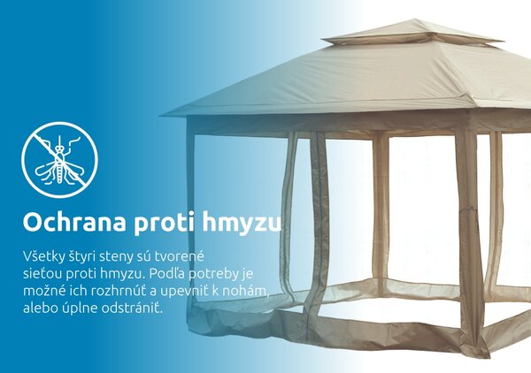 Marimex | Zahradní altán Marimex Vista 3x3 m - béžový | 10970574