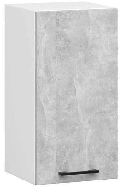 Rovná kuchyňská linka 240 cm VERMINA - beton / bílá