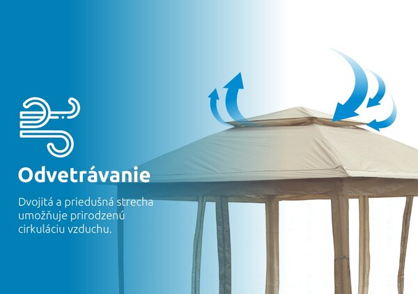Marimex | Zahradní altán Marimex Vista 3x3 m - béžový | 10970574