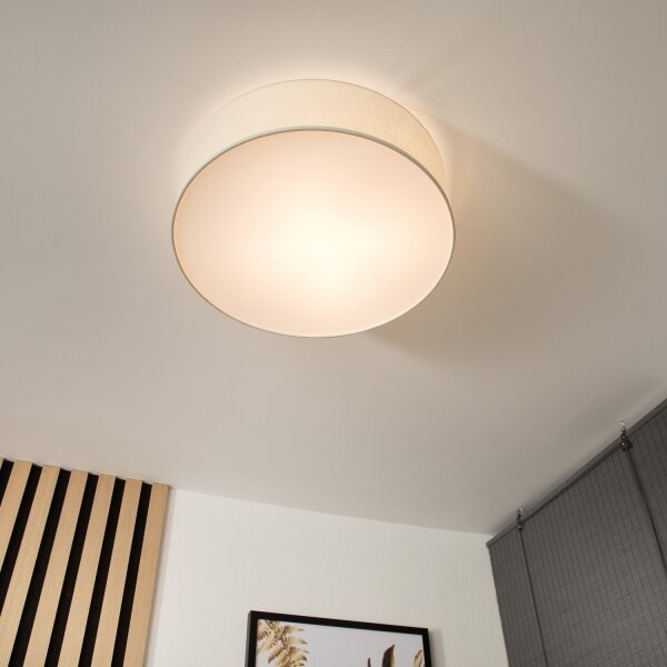 Stropní svítidlo SIRJA 2xE27/15W/230V pr. 45 cm krémová