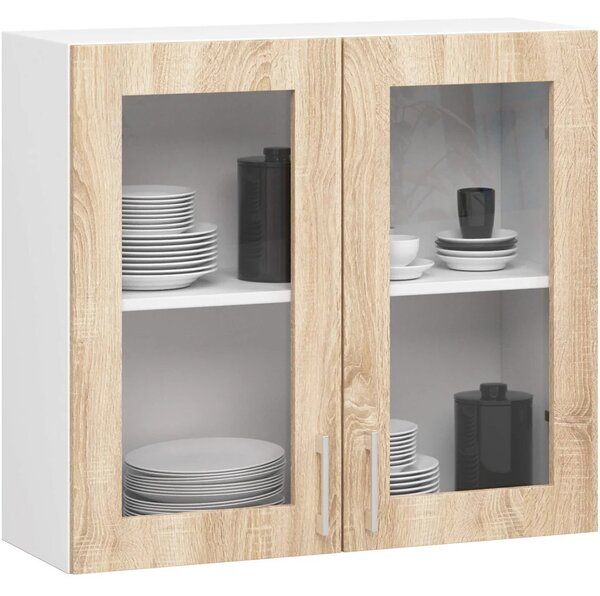 Kuchyňská linka do paneláku 240 cm TRIVORA - dub sonoma / bílá