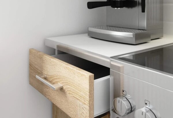 Kuchyňská linka do paneláku 180 cm TRIVORA - dub sonoma / bílá