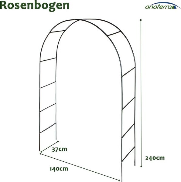 Sada 2 zahradních oblouků na popínavé rostliny, 240 cm