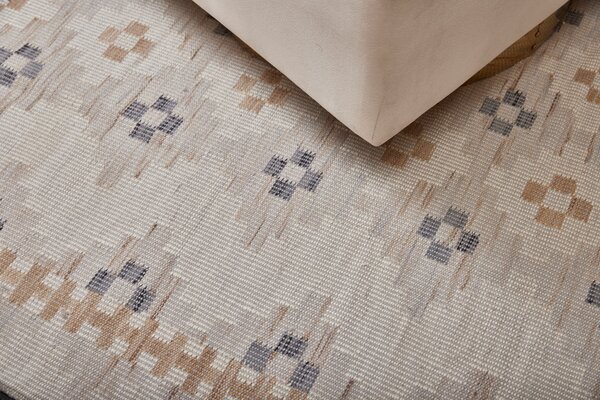 Diamond Carpets India, Ručně vázaný kusový koberec Sultan DESP P87 Ivory White Gold, 120x170, béžová, vícebarevná, chodba / předsíň