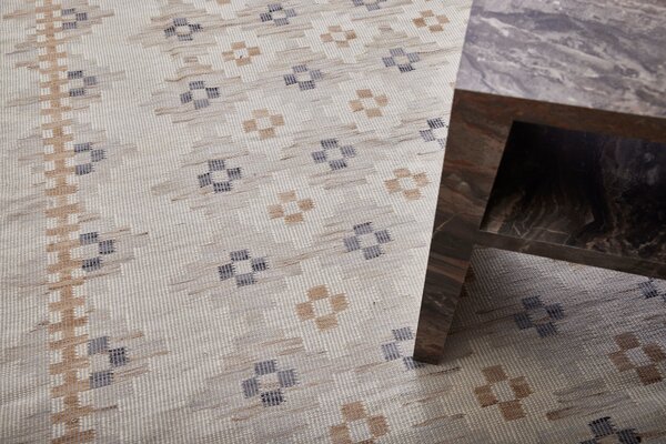 Diamond Carpets India, Ručně vázaný kusový koberec Sultan DESP P87 Ivory White Gold, 120x170, béžová, vícebarevná, chodba / předsíň