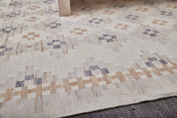 Diamond Carpets India, Ručně vázaný kusový koberec Sultan DESP P87 Ivory White Gold, 120x170, béžová, vícebarevná, chodba / předsíň